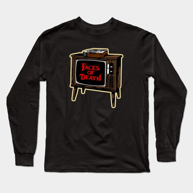 Vintage Scary VHS Retro Long Sleeve T-Shirt by Kujo Vintage